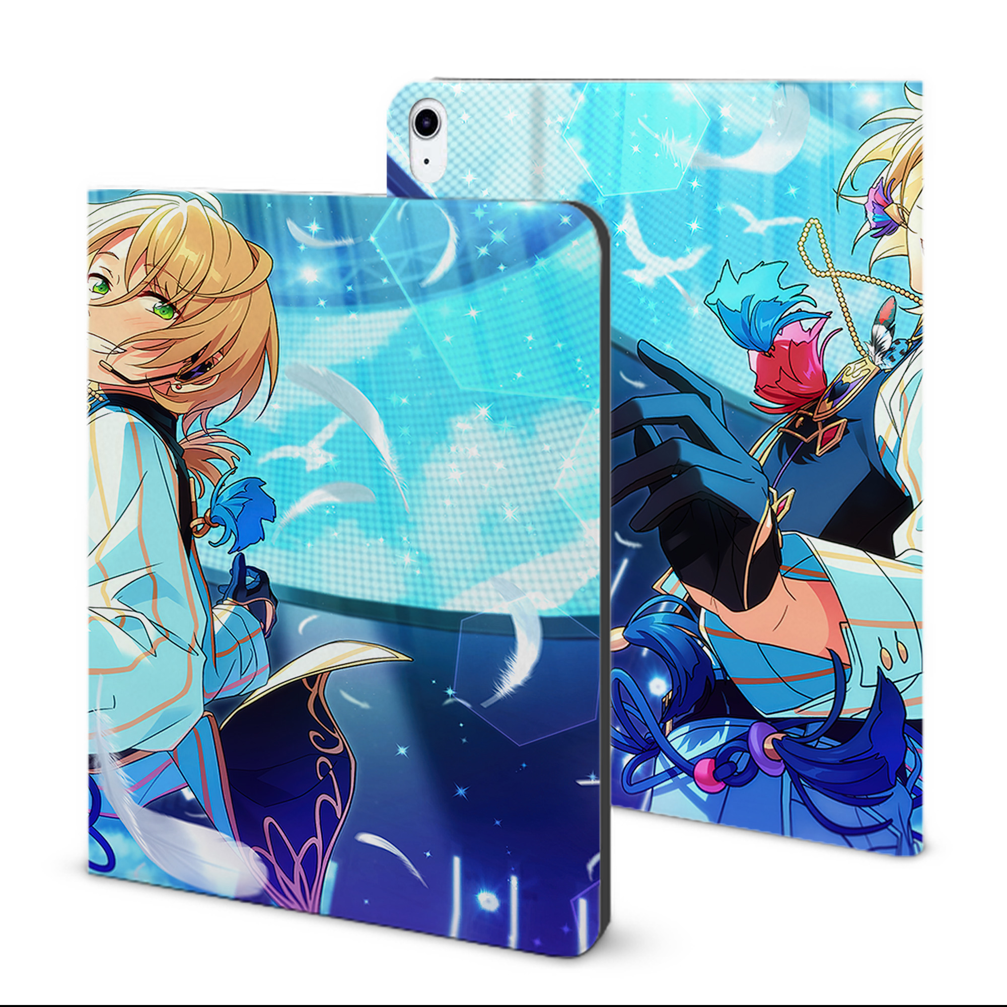 （画像用） あんさんぶるスターズ! Ensemble Stars IPad ケース ブック型 PUレザー TPU 耐衝撃 軽量 薄型 ペン収納なし 全面保護 IPad 各モデル対応